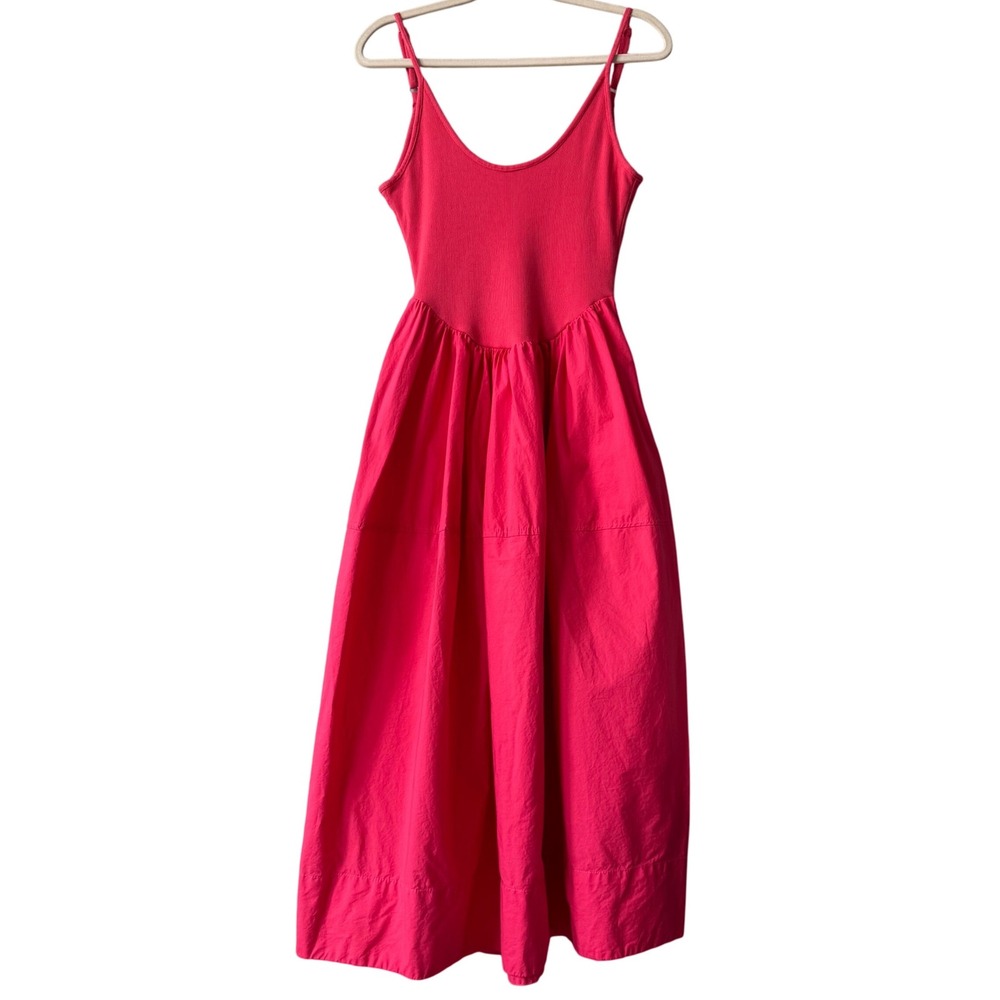 Free People Dress XS Pink Cotton Blend Casual Maxi Sundress Sleeveless - Picture 4 of 6